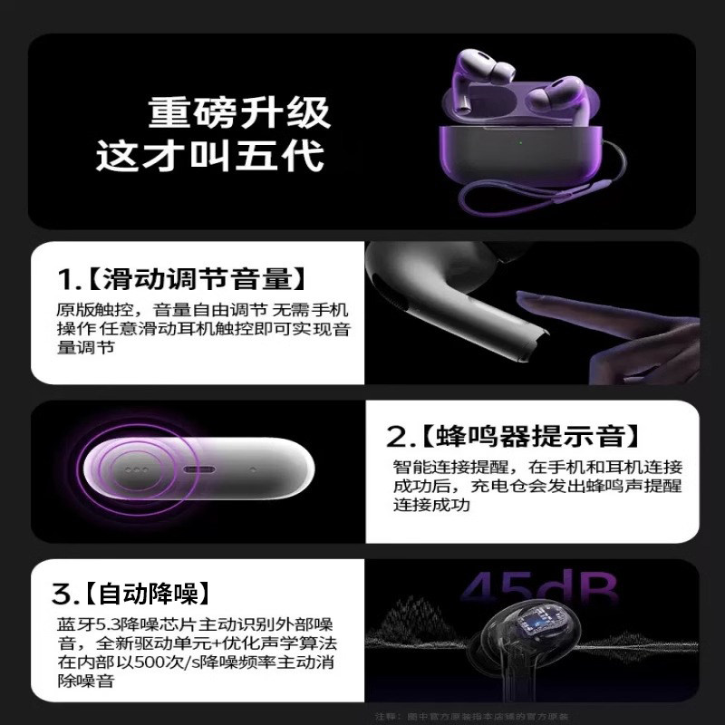 【新款首发】华强北Pro3代无线蓝牙耳机2026新款高音质