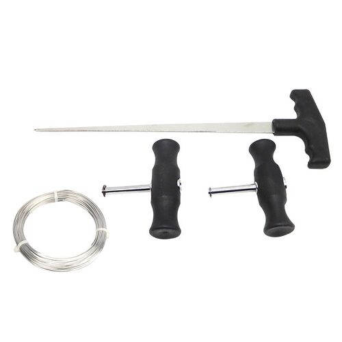汽车挡风玻璃拆装组拉刀组 拆汽车玻璃工具 玻璃拆卸器 钢丝拉刀 - 图2