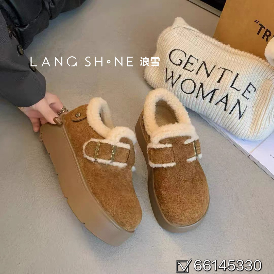 麂皮加绒勃肯鞋女厚底增高保暖毛毛鞋冬鞋棉鞋乐福鞋2025新款外穿,淘宝优惠券,粉丝福利购,淘宝优惠卷