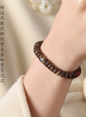 天然奇楠沉香手串男款木质文玩檀木串珠新中式佛珠檀香情侣手链女