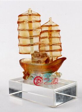 琉璃摆件一帆风顺时尚创意家居办公桌装饰品朋友升职升迁生日礼品