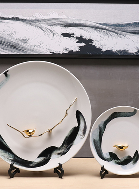 新中式禅意陶瓷罐子摆件现代简约样板房间客厅玄关工艺品家居摆设