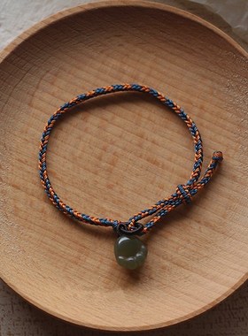 天然和田玉小猫爪手链男女款个性情侣手绳N手串简约女友生日礼物