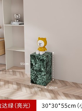 大理石摆件客厅玄关酒店会所轻奢岩板F装饰立柱雕塑花架落地式底