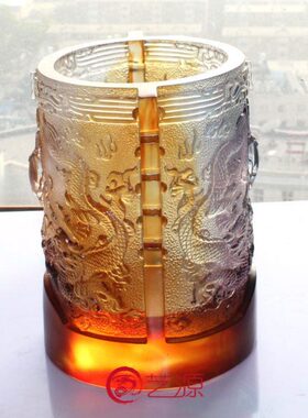 琉璃龙装饰品摆件创意家居生日礼物礼品实用上同事朋友蒸蒸日笔筒