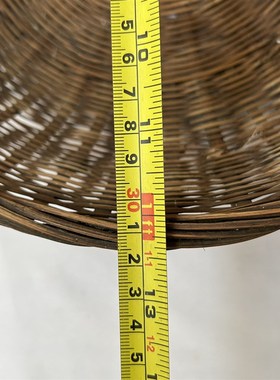 民俗怀旧老物件老式竹编果篮蔬菜篮簸箕竹筛道具老农村装饰摆件