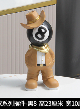 台球黑八桌球人物摆件礼品客厅桌面办公室软装创N意家居装饰工艺