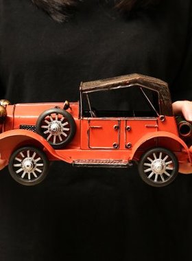 复古怀旧老爷车汽车模型创意桌面摆件客厅酒柜书架书柜家居装饰品