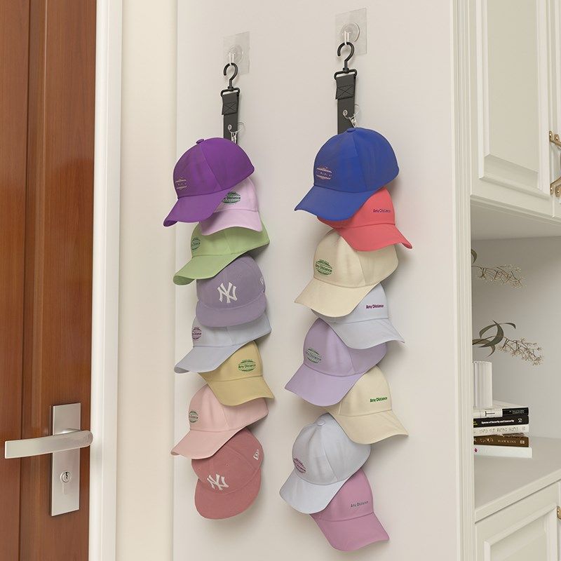 帽子架玄关墙面收纳衣架挂鸭舌帽架子家用门口免打孔帽子整理神器,淘宝优惠券,粉丝福利购,淘宝优惠卷