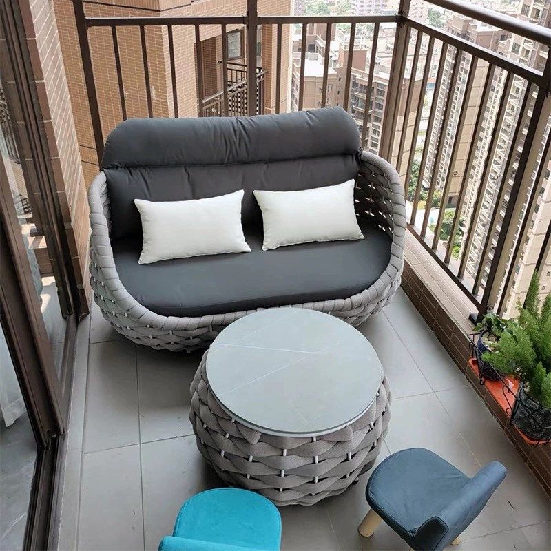 户外沙发民宿别墅庭院花园防水防晒藤编沙发单人藤椅家具茶几组合,淘宝优惠券,粉丝福利购,淘宝优惠卷