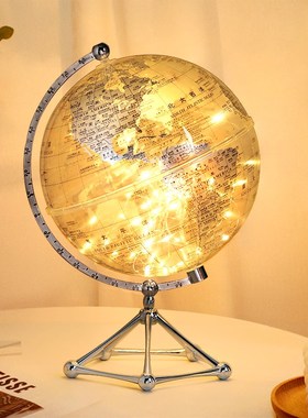 现代轻奢地球仪摆件高档家居创意饰品客厅酒柜办公室桌装饰礼品