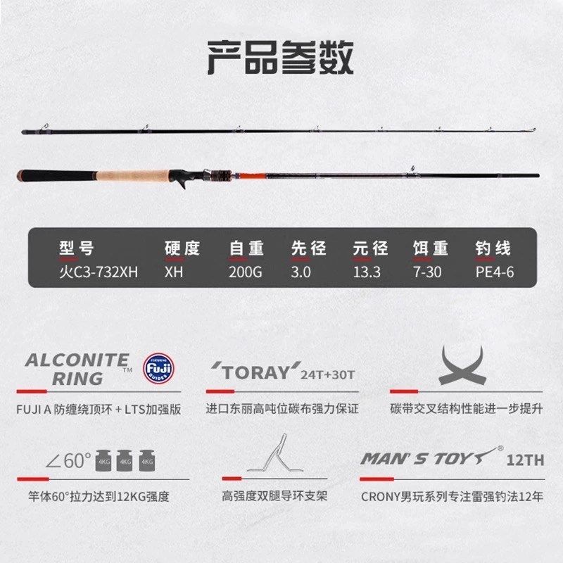 科尼男玩神木2路亚竿枪柄XH轻雷碳素竿男玩火3打黑专用单杆雷强竿,淘宝优惠券,粉丝福利购,淘宝优惠卷