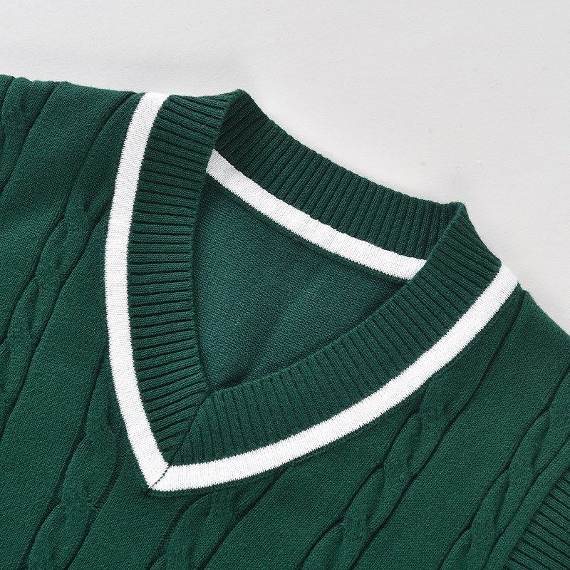 男女童学院毛衣背心马甲校服儿童墨绿色V领毛衣马夹鸡心领针织衫8,淘宝优惠券,粉丝福利购,淘宝优惠卷