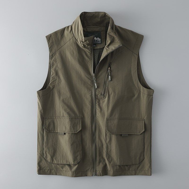 夏季美式工装马甲男潮牌外套钓鱼多口袋战术背心外贸尾单男装马夹,淘宝优惠券,粉丝福利购,淘宝优惠卷