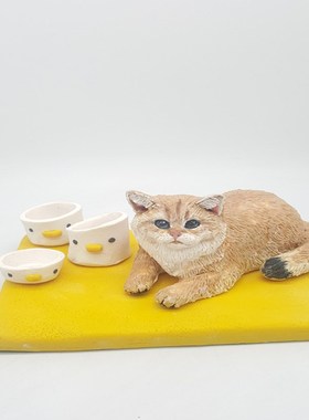 手工照片定制宠物猫咪纪念品摆件软陶动物模型去世纪念礼物订制