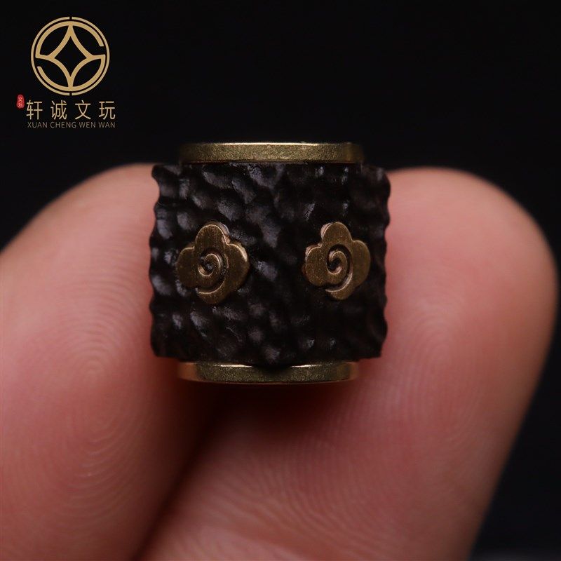 古法金配件天然沉香木镶嵌祥云云纹隔珠散珠圆珠子DIY文玩配饰,淘宝优惠券,粉丝福利购,淘宝优惠卷