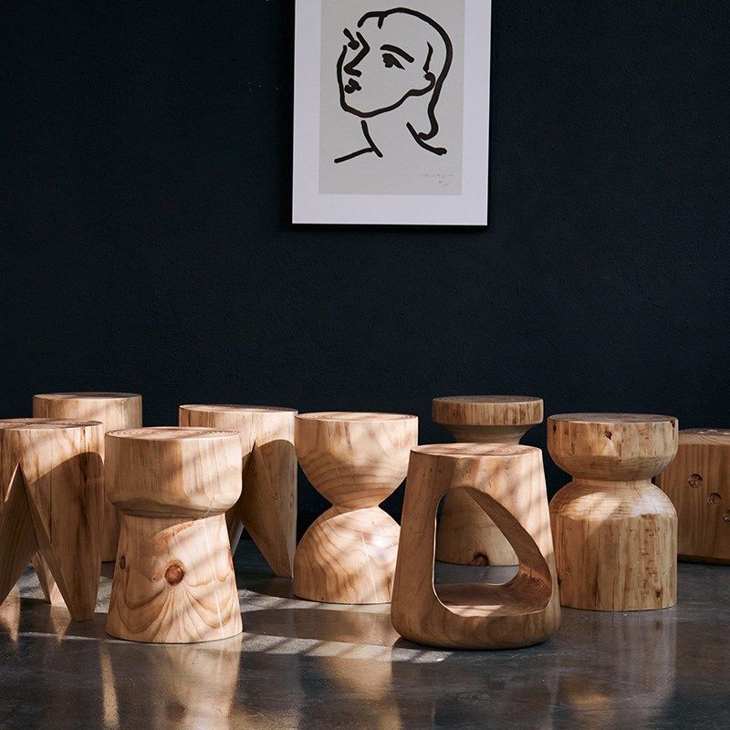 全实木几何小木凳创意矮凳原木圆凳民宿坐墩木墩椅子酒店茶桌凳子,淘宝优惠券,粉丝福利购,淘宝优惠卷
