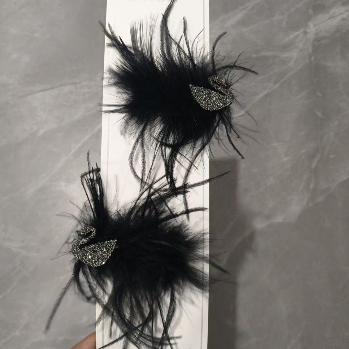 【下单立减50】新款小天鹅羽毛抓夹丸子手工毛绒创意时尚饰品_jh,淘宝优惠券,粉丝福利购,淘宝优惠卷