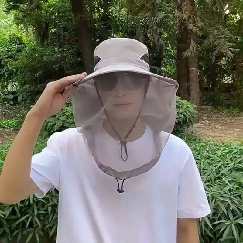 夏季户外防蚊帽男女钓鱼帽遮阳防晒帽透气网纱面罩夜钓防虫养蜂帽,淘宝优惠券,粉丝福利购,淘宝优惠卷