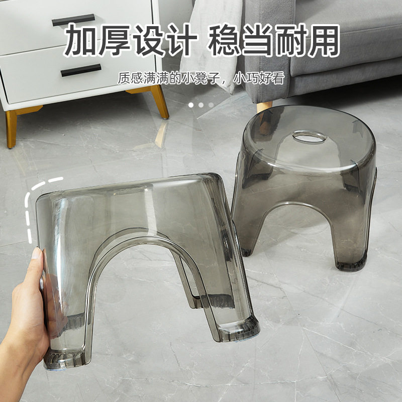 塑料凳子家用加厚椅子客厅板凳儿童餐桌高凳餐厅简约方凳高凳 - 图0