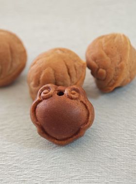 手工雕刻桃篮龙纹桃核手工雕刻平安锁桃蓝花篮招财猫招财猪单籽宝