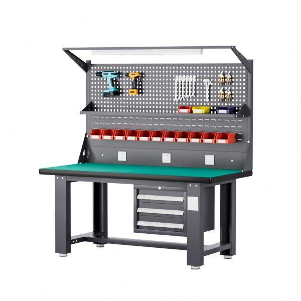 kt重型防静电台钳工台实验室不锈钢工具桌工厂带灯车间学校实,淘宝优惠券,粉丝福利购,淘宝优惠卷