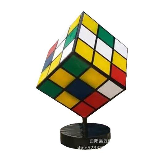 玻璃钢仿真魔方雕塑定大型景观雕塑户外创意雕塑摆件定仿真魔方 - 图3