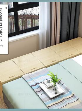 8V定制飘窗柜阳台储物柜简约实木可坐式矮地柜卧室组合榻榻米收