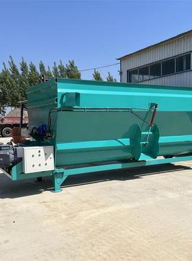 养殖牛羊双螺旋搅拌机电机直连全日粮混料机固定式干湿秸秆拌草机