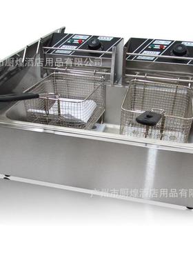 商用单缸双筛电炸炉小吃大容量油炸锅油炸机电炸锅