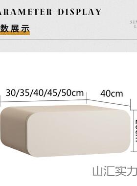 全实木悬浮床头柜床边柜极简风网红柜储物白色悬挂轻奢挂墙床头柜
