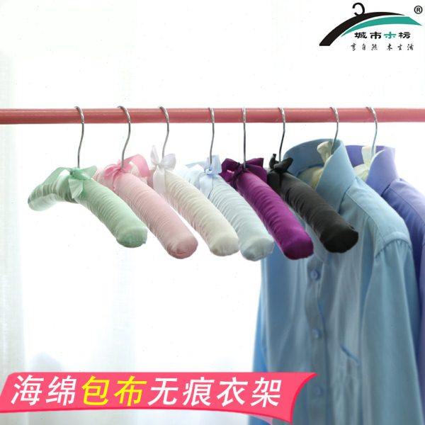 裙架布艺婚纱衣架专用防滑无痕包布防肩角软海绵衣撑子家用衣挂,淘宝优惠券,粉丝福利购,淘宝优惠卷