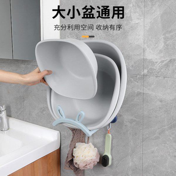 可伸缩免打孔壁挂脸盆架卫生间厕所盆架洗浴室脚盆收纳沥水置物架,淘宝优惠券,粉丝福利购,淘宝优惠卷
