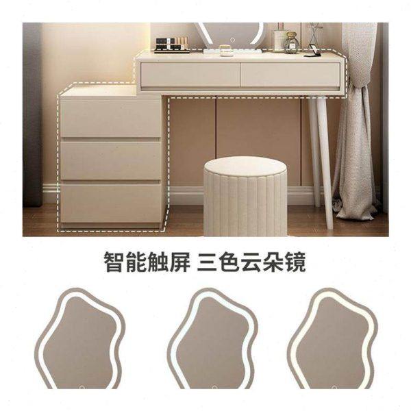 梳妆台卧室简约现代小户型网红奶油风法式主卧书桌斗柜一体化妆桌,淘宝优惠券,粉丝福利购,淘宝优惠卷