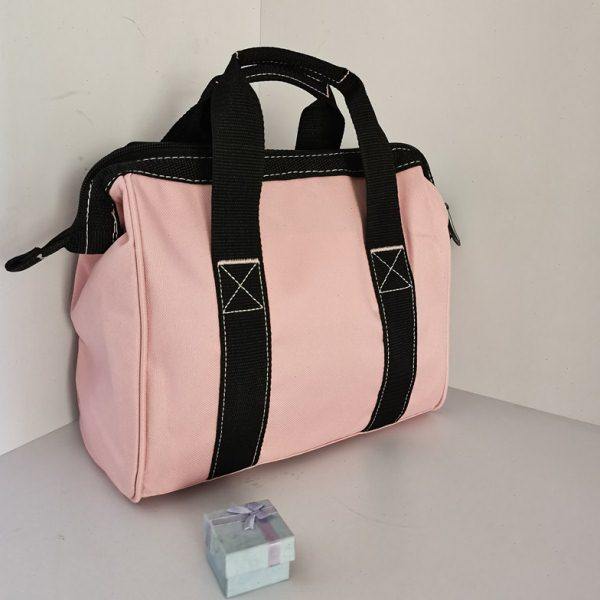 粉色手提工具袋小号加厚工具包便携电钻工具包多功能维修器材拎包,淘宝优惠券,粉丝福利购,淘宝优惠卷