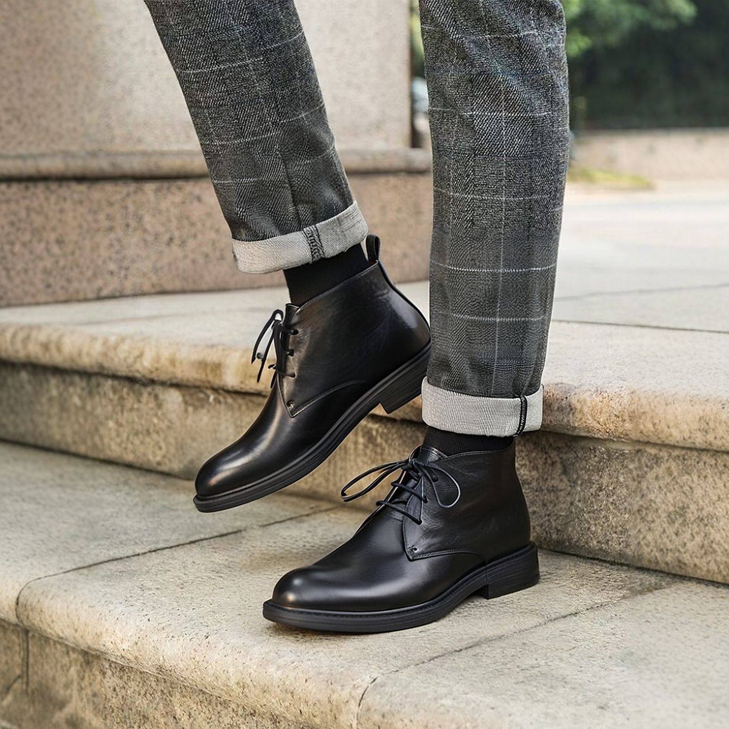 2026中筒马丁靴秋冬男士头层牛皮手工擦色经典英伦风系带工装短靴,淘宝优惠券,粉丝福利购,淘宝优惠卷