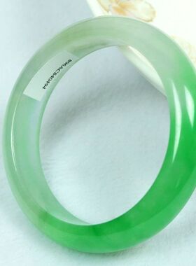 【顺丰包邮】缅甸翡翠手镯女飘阳绿玉手镯女款手镯玉镯冰种玉镯子