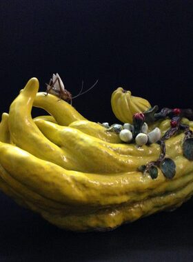 石湾公仔陶瓷佛手创意家居客厅博古架电视柜饰品摆件乔迁工艺礼品