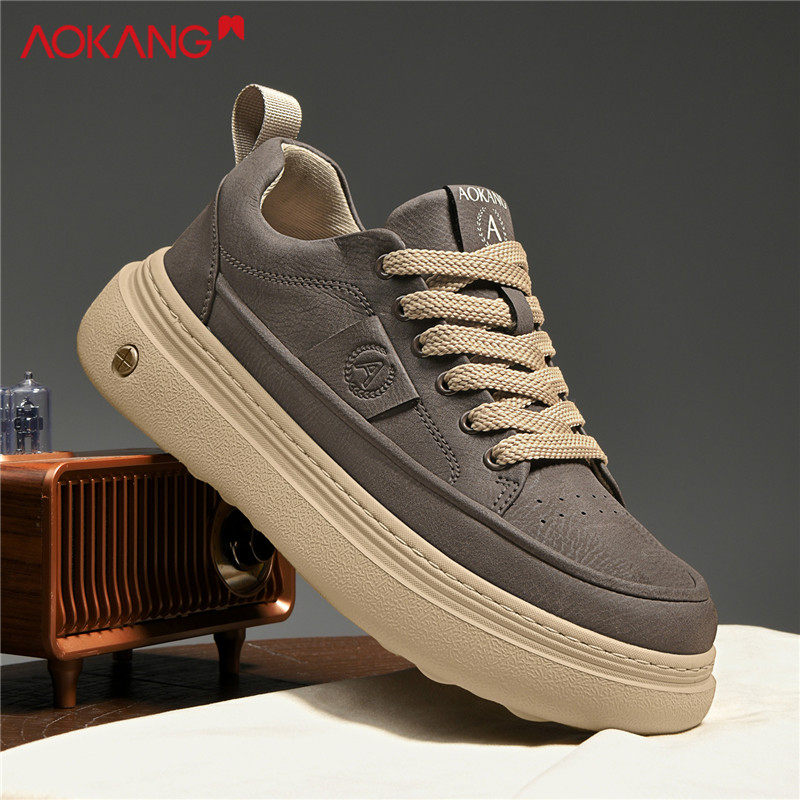 奥康官方2025冬季新款英伦风休闲板鞋户外软底通勤加绒保暖男潮流,淘宝优惠券,粉丝福利购,淘宝优惠卷