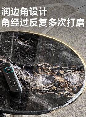 异形椭圆地柜狄普微晶石小户型设计轻奢2024新款茶几客厅简约现代