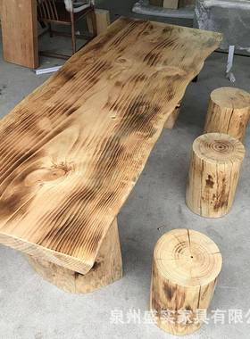 樱桃木书桌白蜡木北美黑胡桃木餐桌橡木实木板桌板大整板茶桌