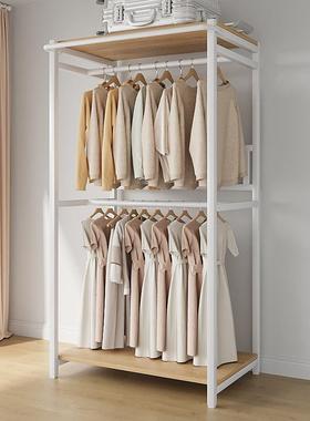 落地挂衣架卧室床边放衣服步入式衣帽间金属衣柜家用置物衣橱