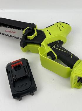 6寸锂电电锯充电式木工手持电链锯园林伐木电动锯单手锯