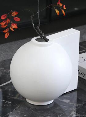 北欧几何金属花瓶摆件样板房售楼处民宿服装店玄关干花花器装饰品