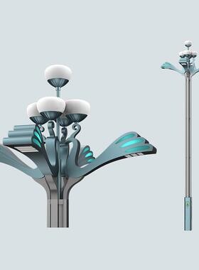 庭院路灯户外铝型材仿真花瓣造型亮化园林装饰灯LED景观灯