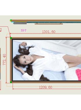 55寸壁挂触摸一体广告机外壳显示器钢化玻璃触摸一体机套料外框