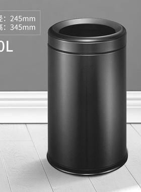 家用垃圾桶客厅厨房卧室卫生间厕所直投圆形不锈钢轻奢简约收纳桶