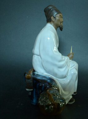 石湾公仔陶瓷工艺品 家居饰品摆件李时珍 艺术品礼品礼物客厅摆设