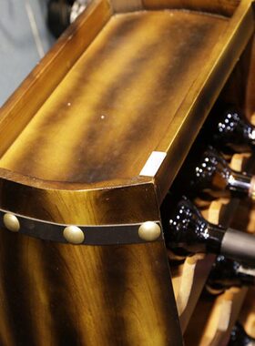 15瓶装欧式木桶红酒柜创意收纳红酒架摆件酒吧酒庄餐厅落地装饰品