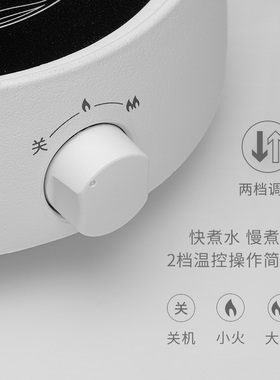 雅集茶具简约电陶炉煮茶器小型迷你电磁炉家用办公烧水玻璃煮茶壶